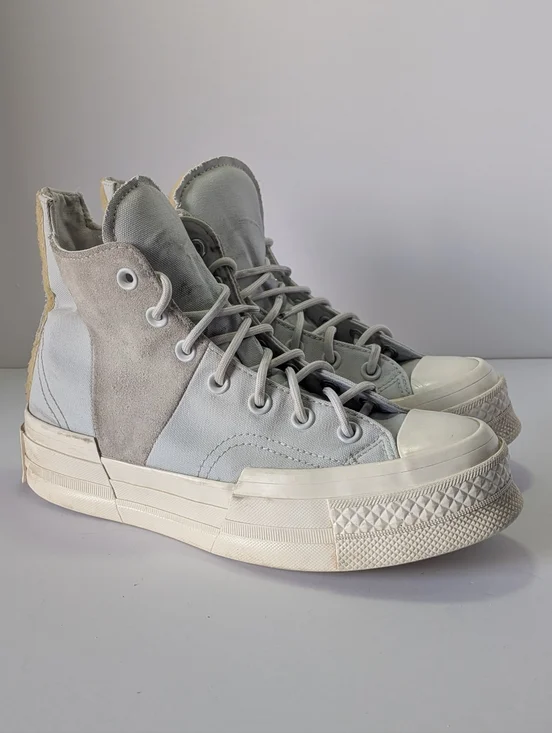 Converse Chuck 70 Plus High Top Wmns 7.5 Mixed Material Canvas Suede Streetwear - Picture 2 of 10